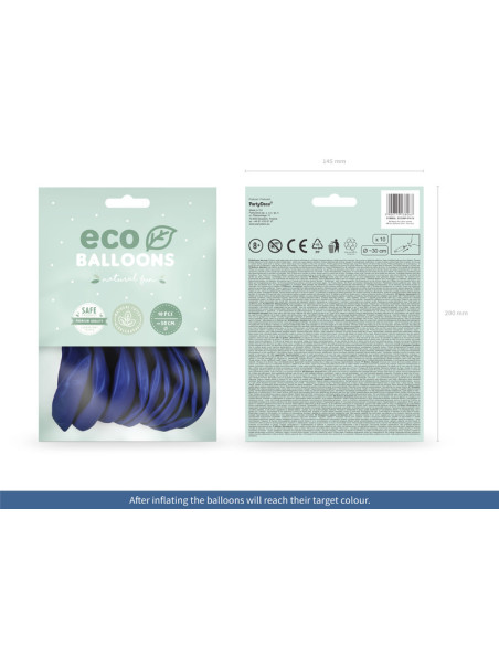 Balony Eco 30cm pastelowe, granat (1 op. / 10 szt.)
