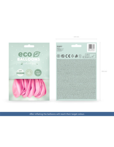 Balony Eco 30cm pastelowe, jasny różowy (1 op. / 10 szt.)