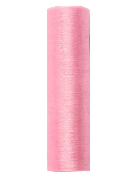 Organza Gładka, j. różowy, 0,16 x 9m (1 szt. / 9 mb.)