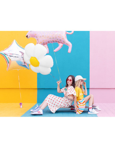 Balon foliowy Stokrotka, 97x103 cm, mix