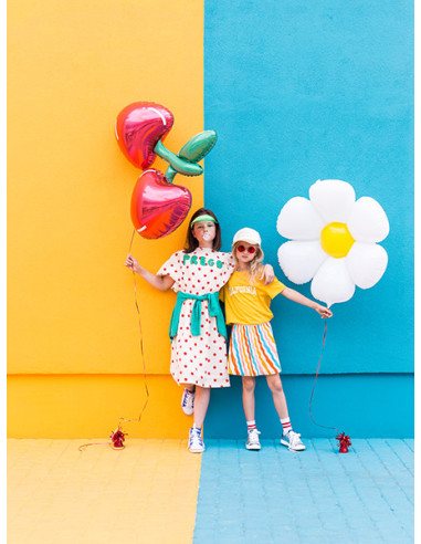 Balon foliowy Stokrotka, 97x103 cm, mix