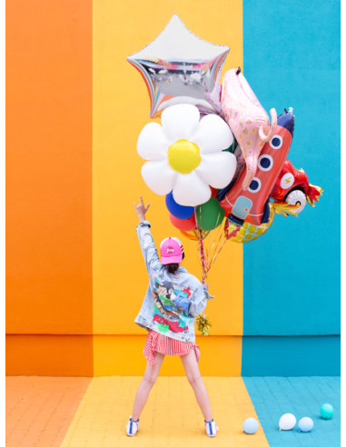 Balon foliowy Stokrotka, 97x103 cm, mix