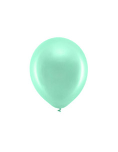 Balony Rainbow 30cm metalizowane, mięta (1 op. / 100 szt.)