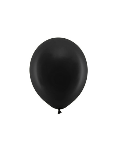 Balony Rainbow 30cm pastelowe, czarny (1 op. / 100 szt.)