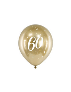 Balony Glossy 30cm, 60, złoty (1 op. / 6 szt.)