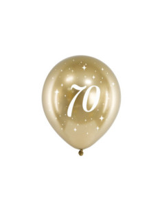Balony Glossy 30cm, 70, złoty (1 op. / 6 szt.)