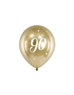Balony Glossy 30cm, 90, złoty (1 op. / 6 szt.)