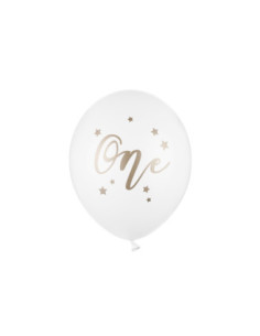Balony 30 cm, One, Pastel Pure White (1 op. / 50 szt.)