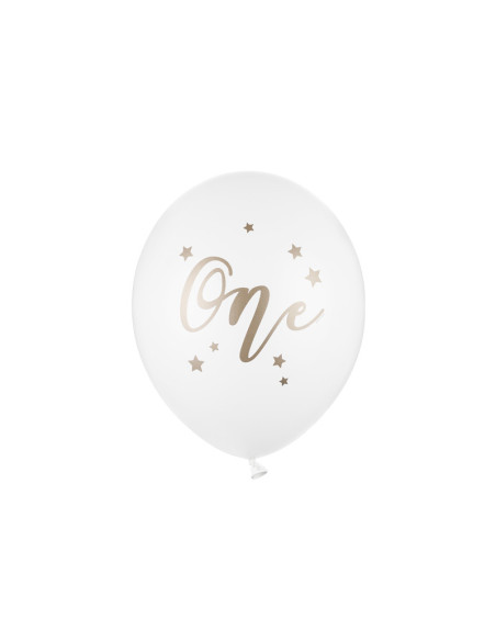 Balony 30 cm, One, Pastel Pure White (1 op. / 50 szt.)