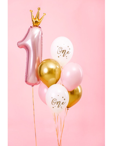 Balony 30 cm, One, Pastel Pure White (1 op. / 50 szt.)