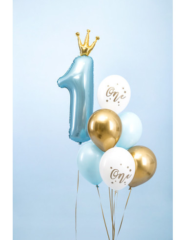 Balony 30 cm, One, Pastel Pure White (1 op. / 50 szt.)