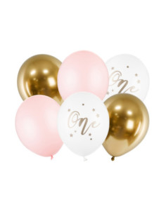 Balony 30cm, One, Pastel Pale Pink (1 op. / 6 szt.)