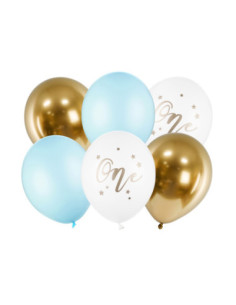 Balony 30cm, One, Pastel Light Blue (1 op. / 6 szt.)