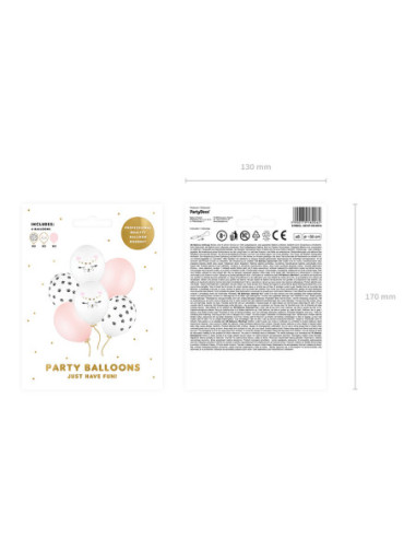 Balony 30cm, Kotek, mix (1 op. / 6 szt.)