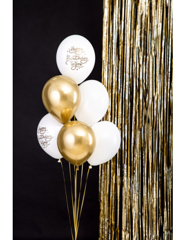 Balony 30 cm, Happy Birthday To You, Pastel Pure White (1 op. / 50 szt.)