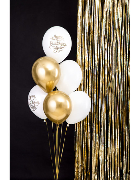 Balony 30 cm, Happy Birthday To You, Pastel Pure White (1 op. / 50 szt.)
