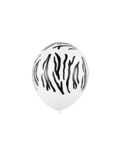 Balony 30 cm, Zebra, Pastel Pure White (1 op. / 50 szt.)