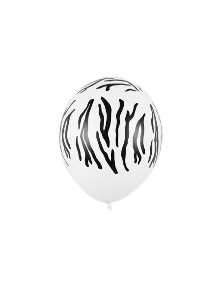 Balony 30 cm, Zebra, Pastel Pure White (1 op. / 50 szt.)
