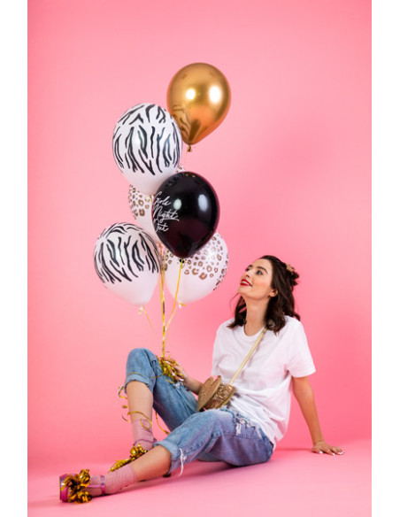 Balony 30 cm, Zebra, Pastel Pure White (1 op. / 50 szt.)