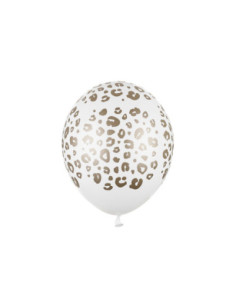 Balony 30 cm, Cętki, Pastel Pure White (1 op. / 50 szt.)