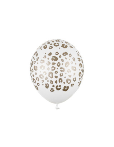 Balony 30 cm, Cętki, Pastel Pure White (1 op. / 50 szt.)