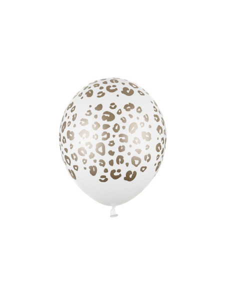 Balony 30 cm, Cętki, Pastel Pure White (1 op. / 50 szt.)