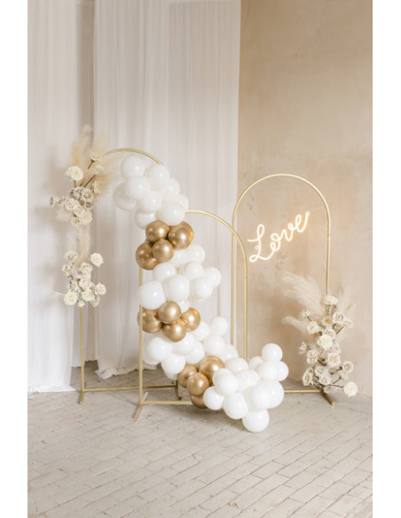 Girlanda balonowa - biało-złota, 200cm (1 op. / 60 szt.)