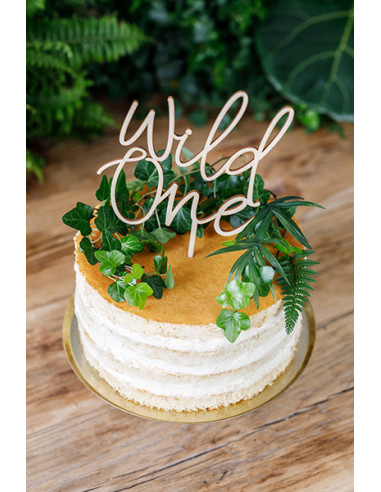 Topper drewniany Wild One, 22cm