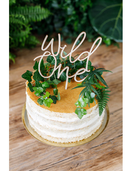 Topper drewniany Wild One, 22cm