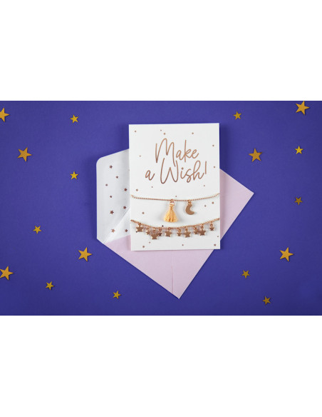 Kartka z bransoletkami Make a wish!, 10.5x14.8cm
