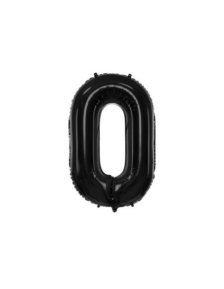 Balon foliowy Cyfra ''0'', 86cm, czarny