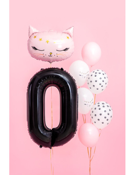 Balon foliowy Cyfra ''0'', 86cm, czarny