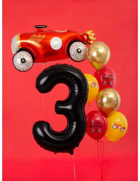 Balon foliowy Cyfra ''3'', 86cm, czarny
