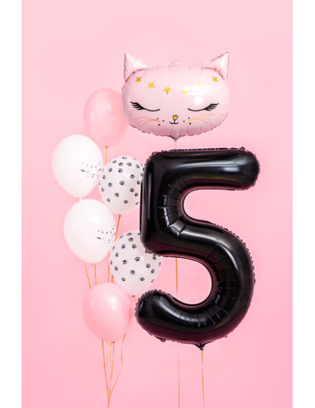 Balon foliowy Cyfra ''5'', 86cm, czarny