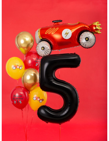 Balon foliowy Cyfra ''5'', 86cm, czarny