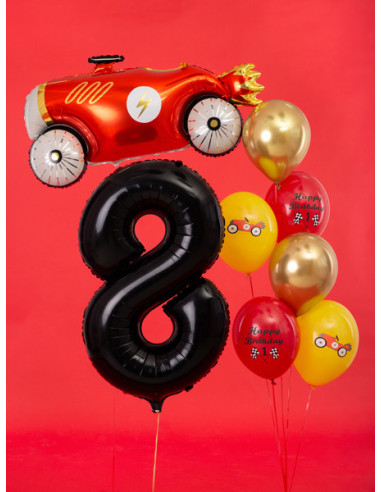Balon foliowy Cyfra ''8'', 86cm, czarny