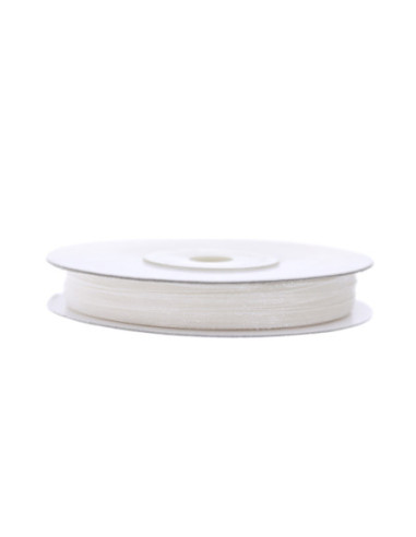 Tasiemka szyfonowa, biały, 3mm/50m (1 szt. / 50 mb.)