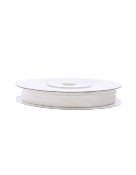 Tasiemka szyfonowa, biały, 3mm/50m (1 szt. / 50 mb.)