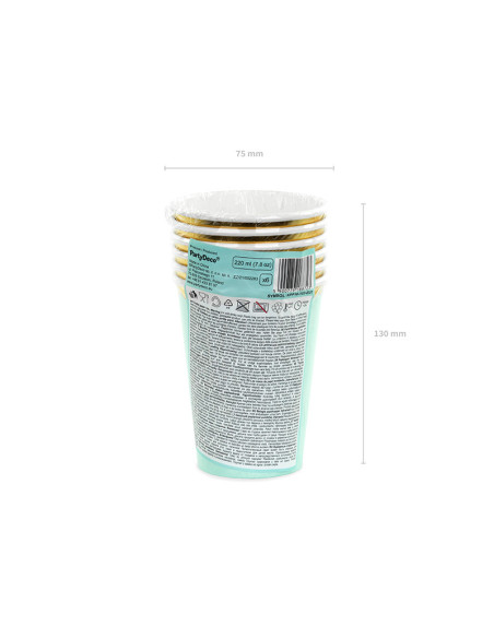 Kubeczki, miętowy, 220ml (1 op. / 6 szt.)