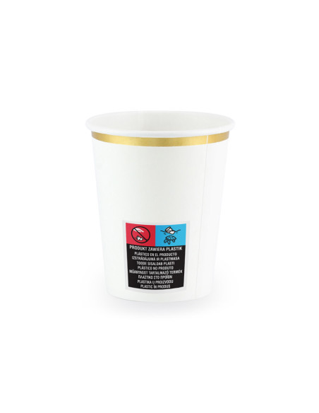 Kubeczki, biały, 260 ml (1 op. / 6 szt.)