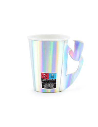 Kubeczki Syrenka, opalizujący, 220ml (1 op. / 6 szt.)