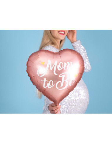 Balon foliowy Mom to Be, 35cm, różowy