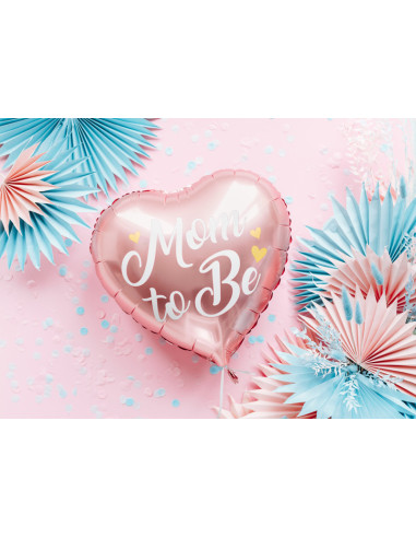 Balon foliowy Mom to Be, 35cm, różowy