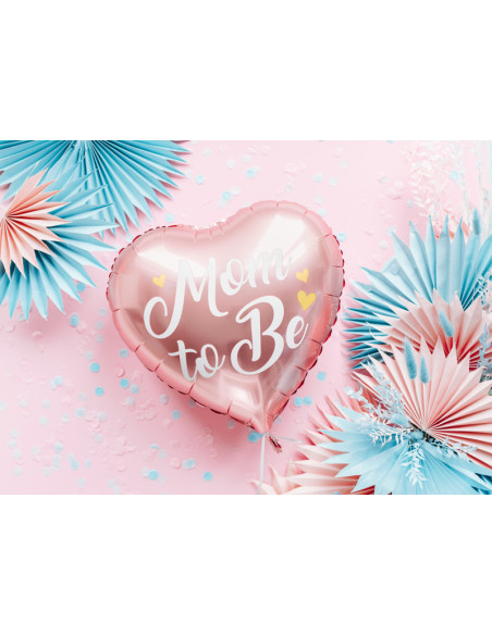 Balon foliowy Mom to Be, 35cm, różowy