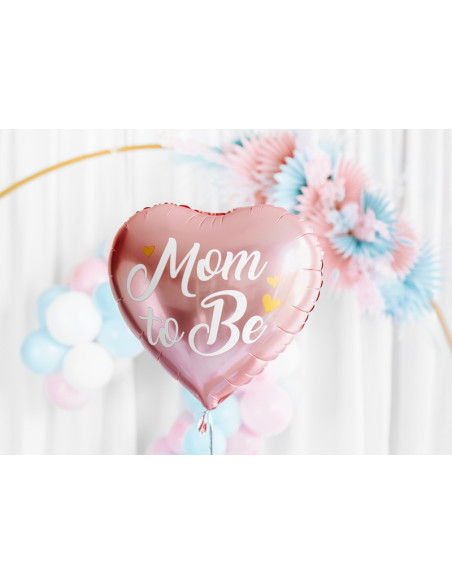Balon foliowy Mom to Be, 35cm, różowy