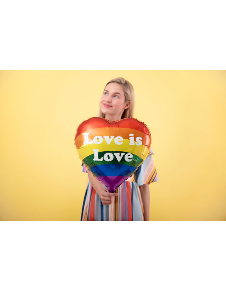 Balon foliowy Love is Love, 35cm, mix