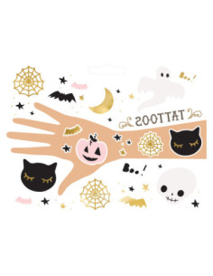 Tatuaże zmywalne BOO!, mix (1 op. / 12 szt.)