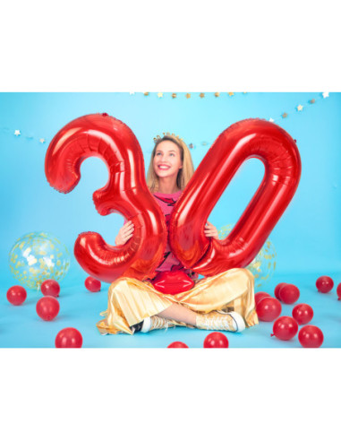 Balon foliowy Cyfra ''3'', 86cm, czerwony