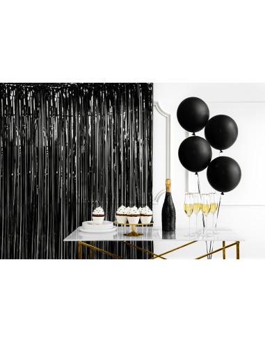 Kurtyna Party, czarny, 90x250cm