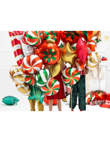 Balon foliowy Cukierek, 35cm, czerwony